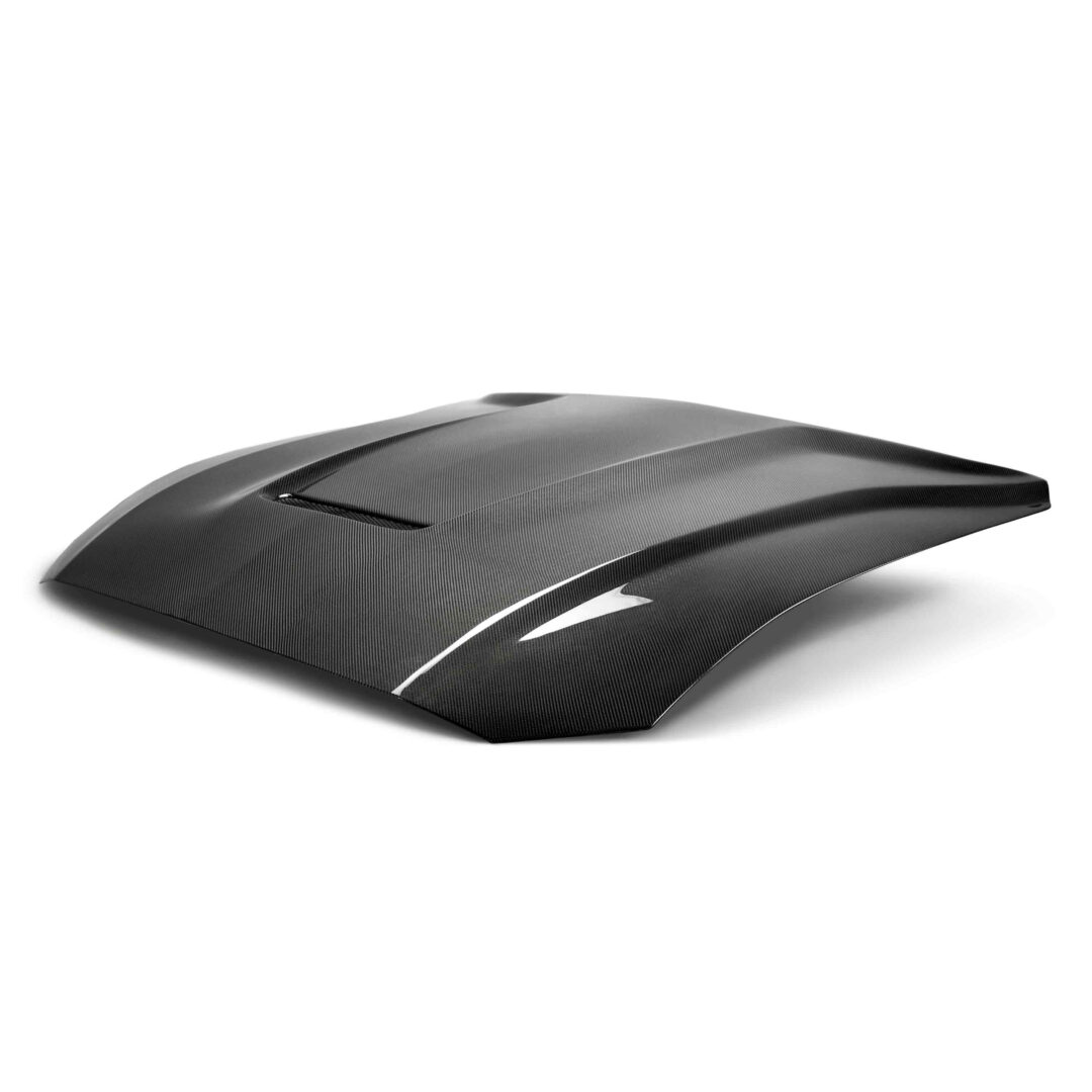 Seibon Carbon Type-GR (GT350 Style) Double Sided Carbon Fiber Hood for 2018-2023 Ford Mustang AC-HD18FDMU-GR-DS (1)