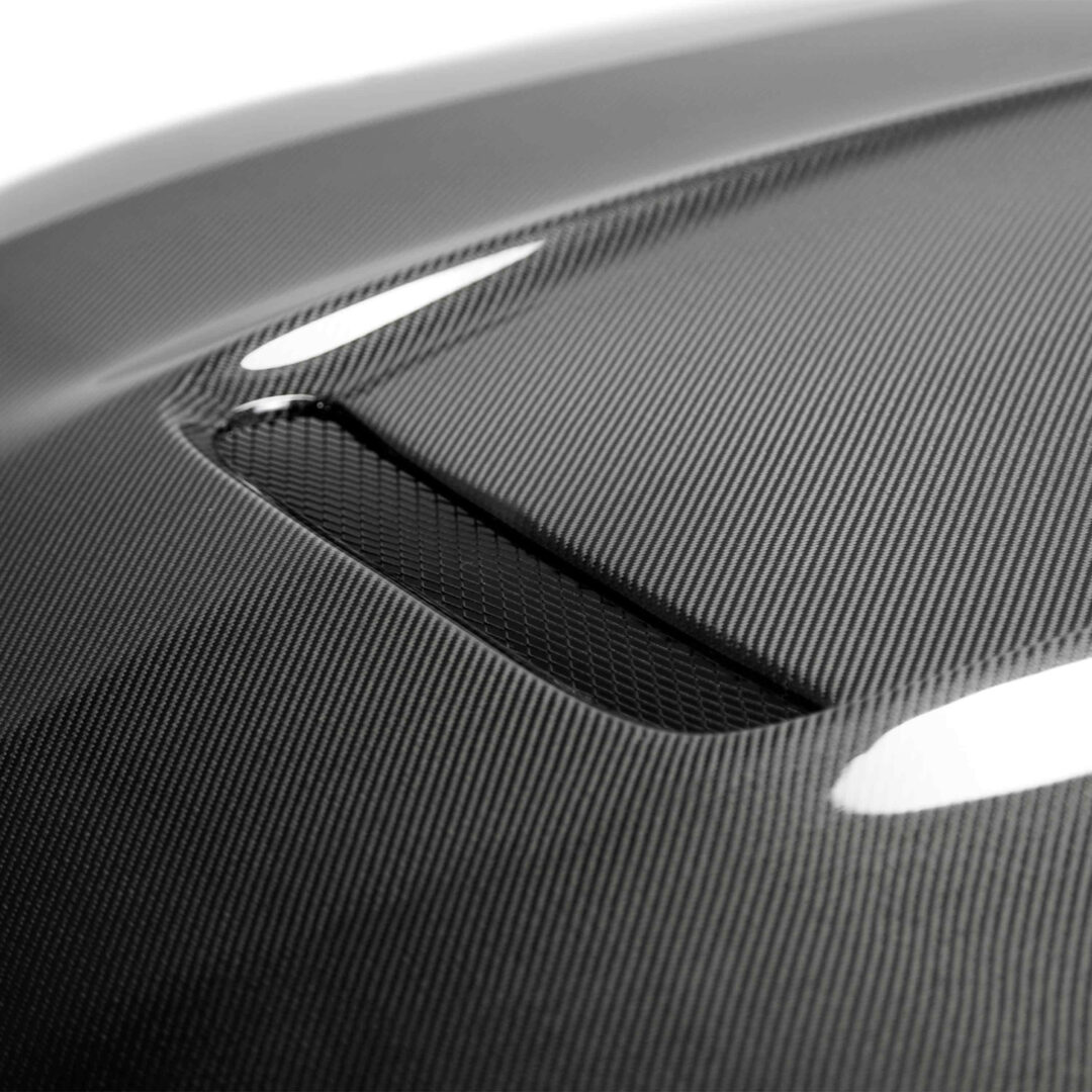 Seibon Carbon Type-GR (GT350 Style) Double Sided Carbon Fiber Hood for 2018-2023 Ford Mustang AC-HD18FDMU-GR-DS (2)