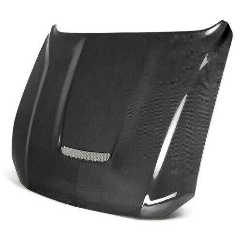 Anderson Composites Type-GR (GT350 Style) Double Sided Carbon Fiber Hood for 2018-2023 Ford Mustang