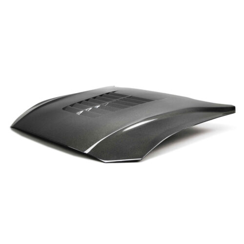Alternative view of Anderson Composites Type-GT5 Double Sided Carbon Fiber Hood for 2018-2023 Ford Mustang