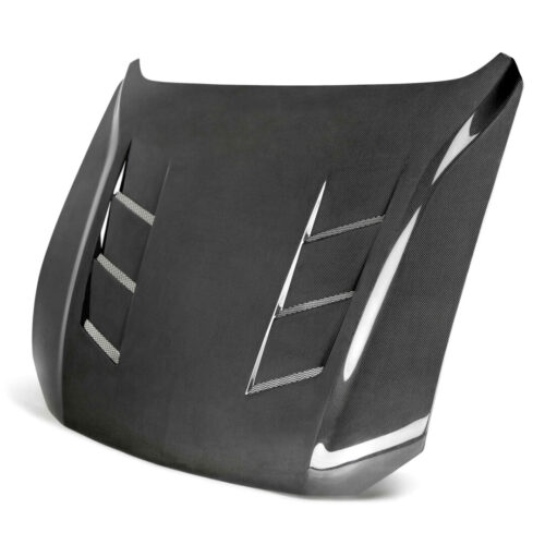 Anderson Composites Type-SA Heat Extractor Double Sided Carbon Fiber Hood for 2018-2023 Ford Mustang