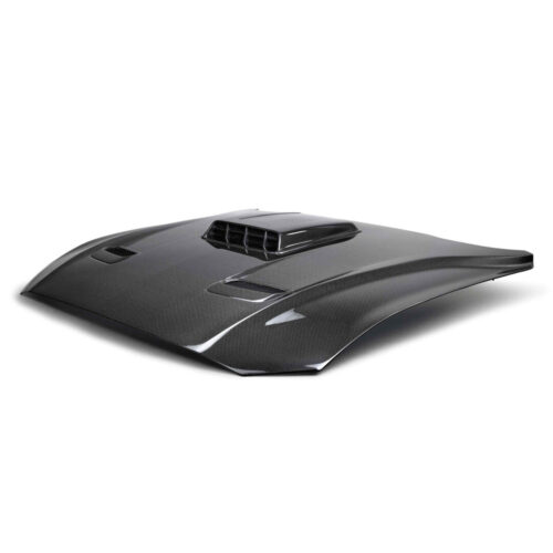 Alternative view of Seibon Carbon Type-Sk Double-Sided Carbon Fiber Hood For 2021-2023 Ford Mustang Mach 1