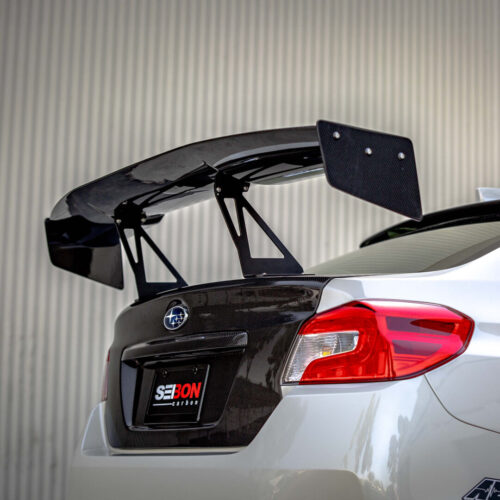 Alternative view of Seibon Carbon GT-Style Carbon Fiber Rear Spoiler For 2015-2021 Subaru WRX/STi